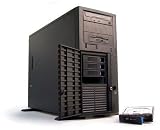 CybertronPC Imperium Series AV9040 Tower Server, Dual AMD Opteron 2210 Dual Core Processors, Tyan S2932G2 Motherboard, 2GB DDR2 PC5400 ECC (667MHz) memory, 3x250GB SATA II 7200RPM Hard Drives, Raid 5 Array, Gigabit LAN, Video Graphics, 460 Watt Power Supply, 1 Year parts & labor warranty