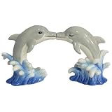 Dolphin Kissing Magnetic Salt & Pepper Shaker Set New