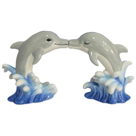 Dolphin Kissing Magnetic Salt Set New