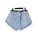 Lady Women Retro Girl High Waisted Oversize Crimping Boyfriend Jeans Shorts Pant
