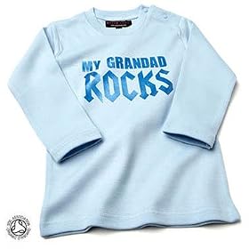 My Grandad Rocks Baby/Kids Sky Blue T-shirt L/S,6-12 months