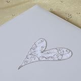 LARGE Filagree Silver Heart Wedding Photo Album with Interleaves
