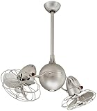 37 Acqua Brushed Nickel Dual Head Rotational Ceiling Fan