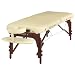 Master Massage 30" Stafford Salon Size Portable Massage Table, Cream/Mahogany