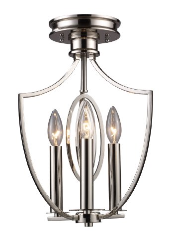 Elk 10119/3 Dione 3-Light Semi-Flush In Polished Nickel On Sale