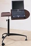 Capron Wood/Metal Swivel Laptop Stand On Casters
