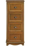 File Storage Cabinet Four-drawer Antique Oak