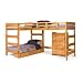 Woodcrest Heartland L-Shape Twin Loft Bed with Extra Loft - WCM337
