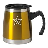 Vanderbilt University - 16-ounce Squat Travel Mug Tumbler - Gold