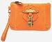 Juicy Couture Padlock & Key Wristlet,Orange,one size