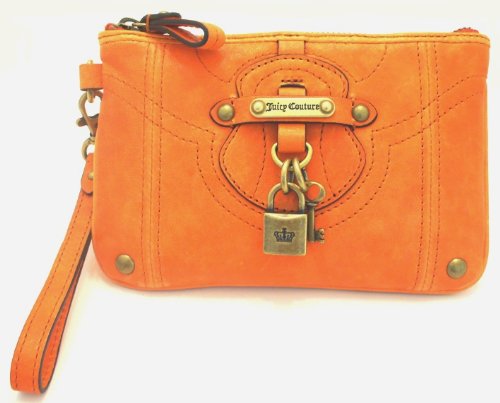 Juicy Couture Padlock & Key Wristlet,Orange,one size