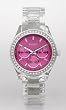 Fossil - Clear Stella Pink Dial Watch ES2604