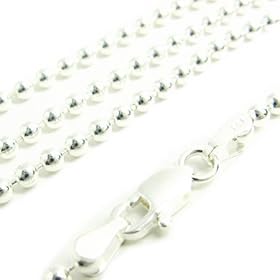 【クリックで詳細表示】シルバー925＊SILVER925シルバーボールチェーン【3mm玉】60cm