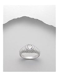 Heart CZ Ring In 92.5 Sterling Silver