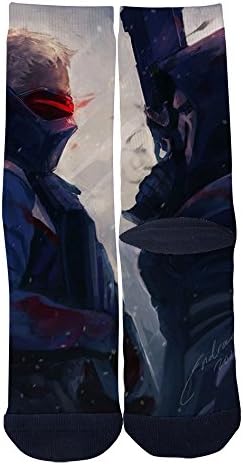 HansMo Overwatch Tracer VS Peaper Unisex Casual Cartoon Custom Socks