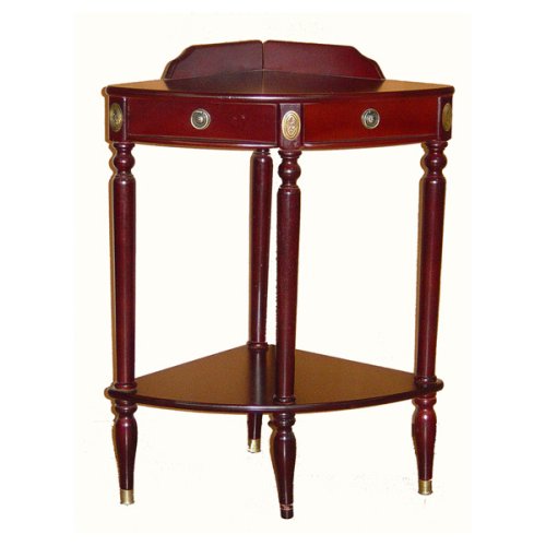 Corner Console Table - Mahogany