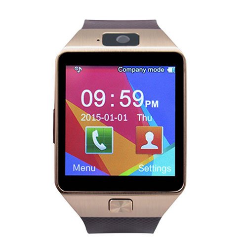 Smart Watch for Android Phones, SHONCO Bluetooth Smartwatch DZ09 Mobile Phone Watch with Pedometer HD Display Touch Screen Camera Long Battery Life - Bronze
