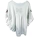 Ashir Aley Casual Embroidered Mexican Peasant Cotton White Vintage Blouse, Medium Petite, White