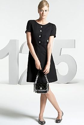 125 Years Button Detail Shift Dress - Marks & Spencer :  short sleeves dress marks spencer retro