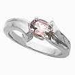 14K White Gold Morganite Ring