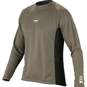 CORE Performance Work Wear 6425 Long Sleeve Shirt, Gray, 3X-Large by 