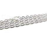 20 CleverDelights Vintage Style Necklaces – Silver Color – 24 Inch – Rolo Chain Necklace – Lobster Clasp and Jump Rings Attached – Jewelry Findings – 3 x 4mm Oval Links – Antiqued Necklaces – 24″ Length thumbnail