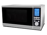 Digital Grill Mikrowelle SMW 800 A1 silber 20 Liter mit Digital Timer u. Display Inklusive Glas-Drehteller und Edelstahl-Grillständer