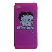 Betty Boop Hot Pink Rubberized Protector Snap On Case Cover for Apple iPhone 4 / 4G / 4GS - Includes TWO Bonus Personal Charm Straps!
