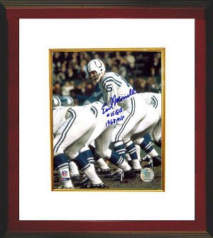 Earl Morrall signed Baltimore Colts 16x20 Photo Custom Framed #15 QB 1968 MVP