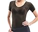 Lupo Women's Second Skin Short Sleeve Sheer See Through Mesh Top