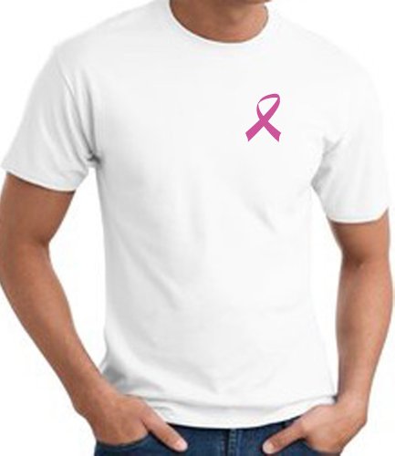 Breast Cancer Awareness T-shirt Pink Ribbon Pocket 