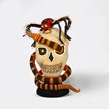 Department 56 Skull W/ Snake Fiber Optic