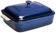 Le Creuset Stoneware 10-by-15-Inch Covered Rectangular Casserole, Cobalt