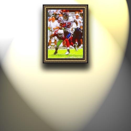 Completely Handpainted American Football Sport Painting, Custom Order FL5180, Oil on Canvas, with Option to Paint Jerry, Brett & Co. from Any Other Favorite Photograph or Picture, Unframed, Size 20'' x 28