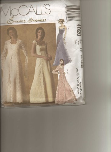 Wedding Dress Pattern New Uncut Factory Folded McCall's Evening Elegance
