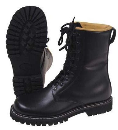 Springerstiefel Kampfstiefel Lederstiefel schwarz Gr. 44