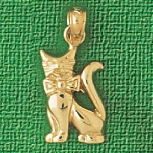 Cheap Girls Jewelry Dazzlers Solid 14k Gold Cat Charm Pendant Available in three colors from jewelsberry (weights: 1.3 grams only) For Sale