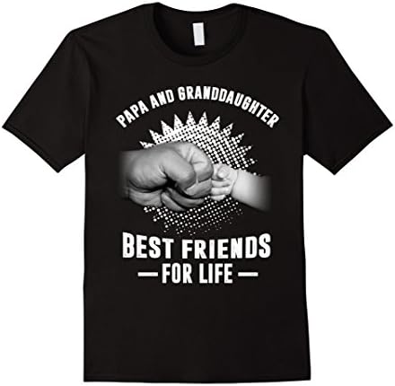 Men's PAPA &amp; GRANDDAUGHTER, best friends for life tshirt  3XL Black