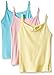 Calvin Klein Big Girls 3 Pack Camisoles, Pastel, Medium