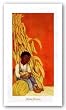 Nino Indigena Con Tallos De Maiz by Diego Rivera 31"x15.5" Art Print Poster