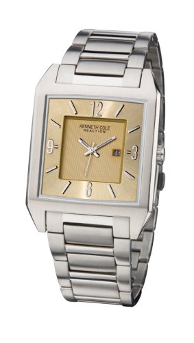 41rBJK7MBML Kenneth Cole Reaction Mens GoldTone Bracelet Watch #KC3743