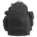 Army Waterproof Combo Rucksack Hiking Camping 40L Black
