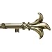 Levolor Leaf Rod Set, Burnished Brass, 3/4-Inch Diameter, 36 to 66-Inch Width