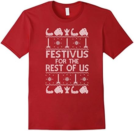 Men's Festivus for the rest of us tshirt airing of grievances etc Medium Cranberry