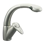 KOHLER K-6350-VS Avatar Single Control Pullout Kitchen Sink Faucet, Vibrant Stainless