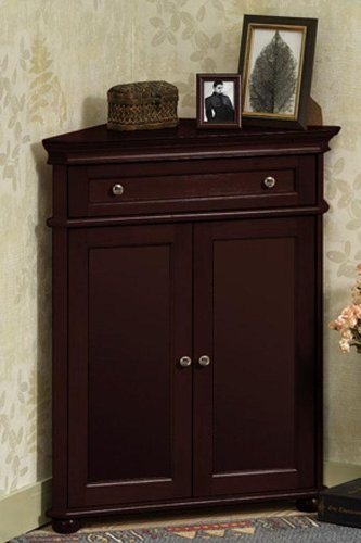 Hampton Bay 25"w Corner Storage Cabinet With Two Wood Doors, WOOD DOORS, HAZEL BROWN