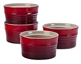 (HOT) Le Creuset Stoneware Set of 4 Stackable Ramekins, 7-Ounce, Cherry cheapest price in usa