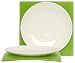 Arched Kiwi Green Layered Glass Tray with Porcelain Plate 8.25"D