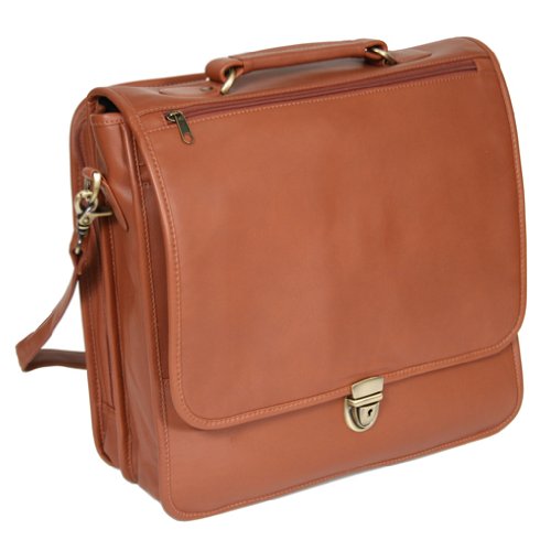 Royce Leather Large Laptop Organizer Briefcase - Tan On Sale