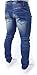 Makkrom Men's Casual Joggers Denim Pants Ripped Broken Hole Jeans